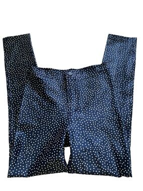 American Apparel Navy Leggings with White Polka Dots